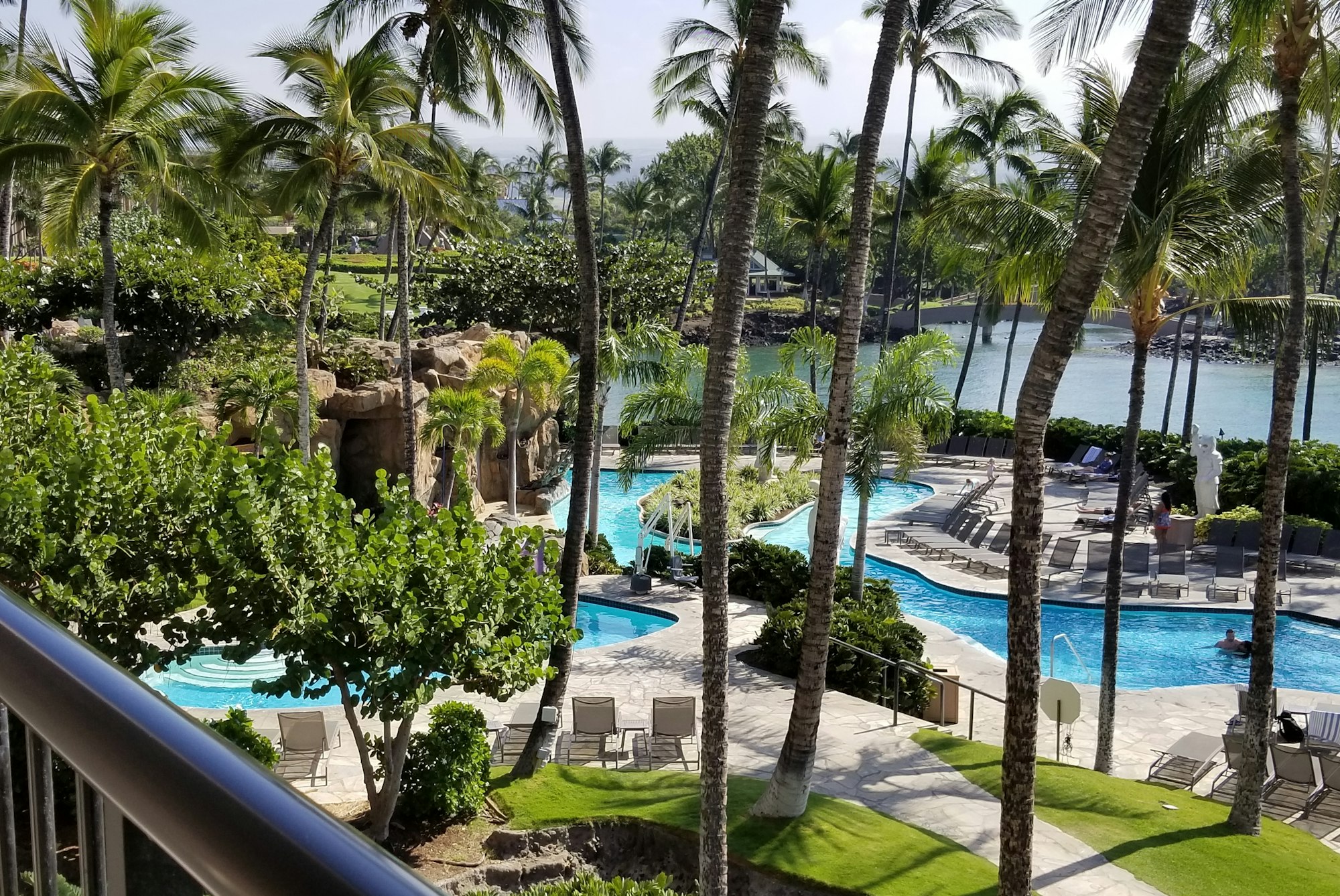 Paradise! Swimming pools wind through tropical landscape at a resort in paradise!